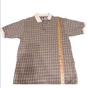 Men's Gray Checkered Polo Shirt casual collection